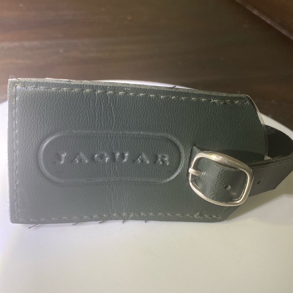 Jaguar Leather Luggage Tag for Travel